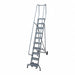 Rolling Ladder Steel 130In. H. Gray