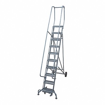 Rolling Ladder Steel 130In. H. Gray