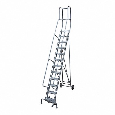 Rolling Ladder Steel 202In. H. Gray