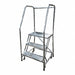 Rolling Ladder Steel 60In. H. Gray