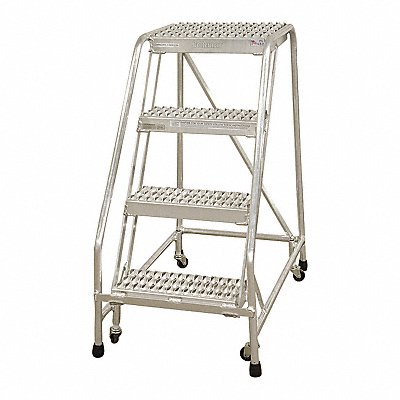 Rolling Ladder Steel 70In. H. Gray