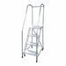 Rolling Ladder Steel 70In. H. Gray