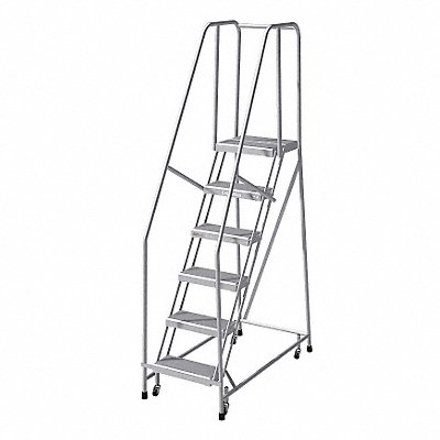 Rolling Ladder Steel 90In. H. Gray