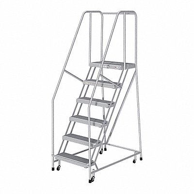 Rolling Ladder Steel 90In. H. Gray