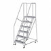 Rolling Ladder Steel 90In. H. Gray