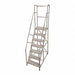 Rolling Ladder Steel 100In. H. Gray