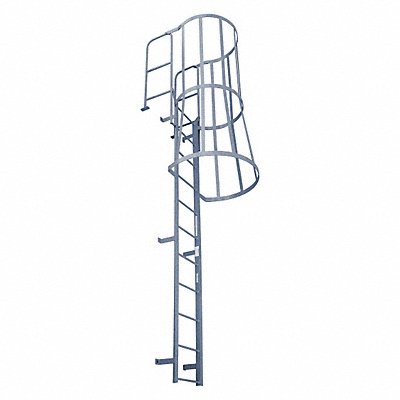 Fixed Ladder w/Safety Cage 29 ft H.