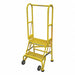 Rolling Ladder Steel 50In. H. Yellow