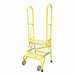 Rolling Ladder Steel 50In. H. Yellow