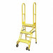 Rolling Ladder Steel 60In. H. Yellow