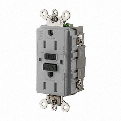 Recept Gray 15 A GFCI 2P3W Bk Sd 1PK