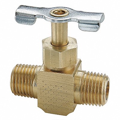 Needle Valve 1/4 in Male Pipe-Male Pipe