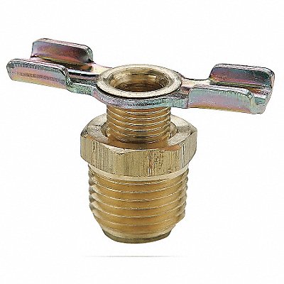 Drain Cock Ball Valve Brass 1/4 In