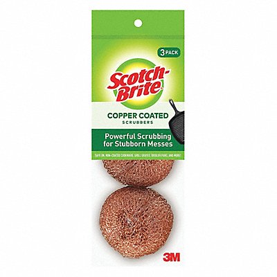 Scouring Pad 9 1/4 in L Copper PK3