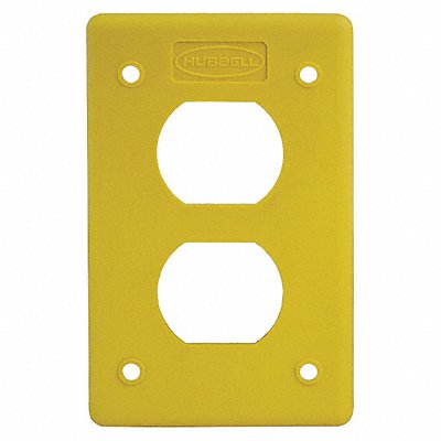 Duplex Cover Plate Non-Metallic Yellow