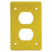 Duplex Cover Plate Non-Metallic Yellow