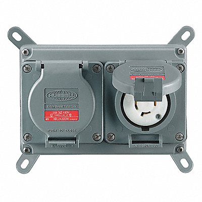 Locking Receptacle 125VAC Gray