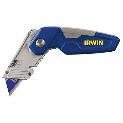 Folding Utility Knife 6-1/8 in Blue/Gray