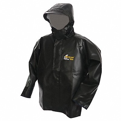 G5389 Rain Jacket w/Hood 0.75mm PVC Green 2XL