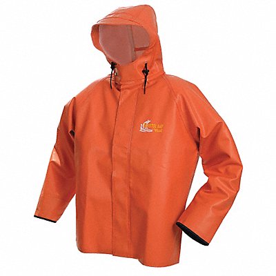 G5389 Rain Jacket w/Hood 0.75mm PVC Orange 2XL