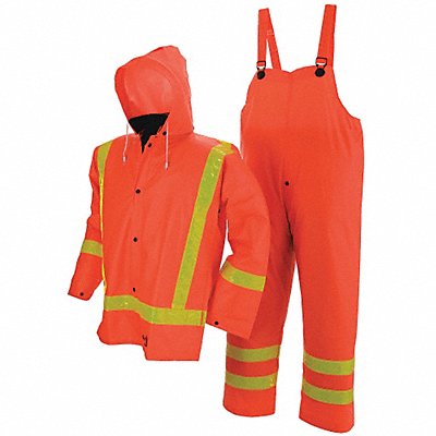 FR 3 Piece Rain Suit Orange S