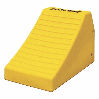 Wheel Chock 16 In H Urethane Yellow