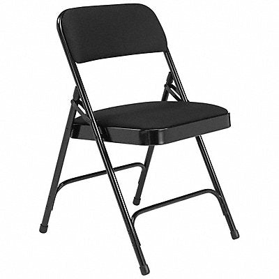 Folding Chair Fabric 29-1/2inH Black PK4