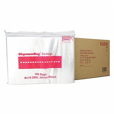 Clear Reclosable Bags 2mil 8 x10 PK1000