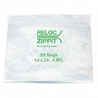 Clear Reclosable Bags 4mil 14 x14 PK250