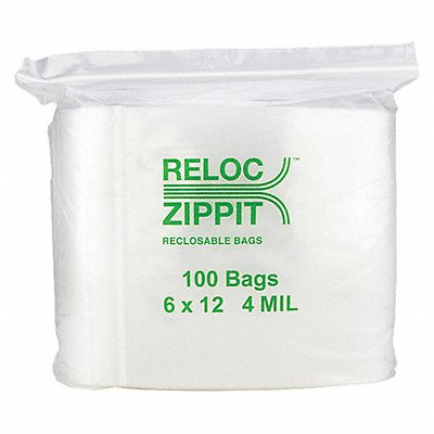 Clear Reclosable Bags 4mil 6 x12 PK1000