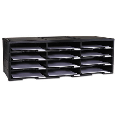 ORGANIZER,12 COMPARTMT,BK