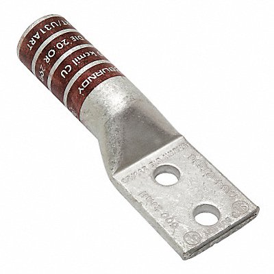 TwoHoleLugCmprsnConn Long Brown 20