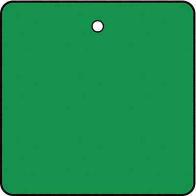 Blank Tag 2 x 2In Green PK10