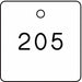 Numbered Tag Plastic 1 1/4in H PK100
