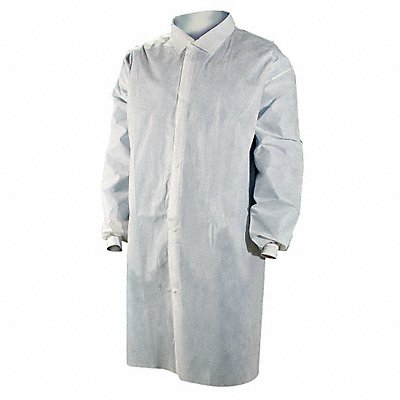 Disp Lab Coat SMS White 2XL PK25