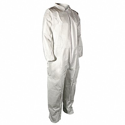 Collared Coveralls White L Elastic PK25