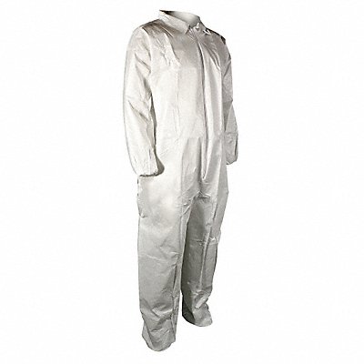 Collared Coveralls Whte 4XL Elastic PK25