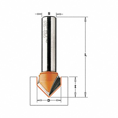 V-Groove Cut Profile Router Bit 3/4 