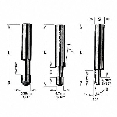 Flush Trim Profile Router Bit 1/4 