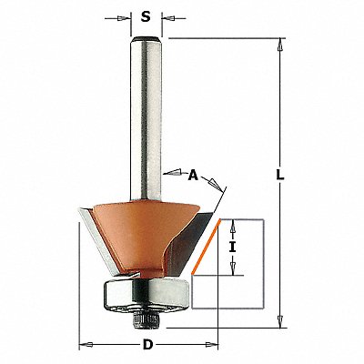 Chamfer Profile Router Bit 3/4 