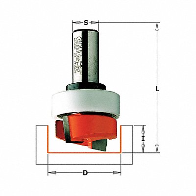 Hinge Mortise Cut Router Bit 1/2 