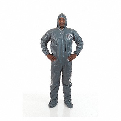 Hooded Coverall w/Boots Green 6XL PK6