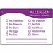 Allergen Label Purple/White