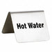Hot Water Sign 2 in H Silver