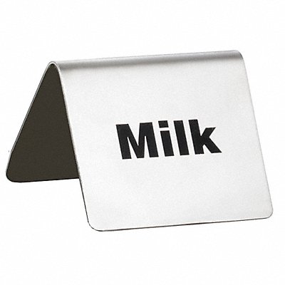 Milk Sign 2 in H Silver