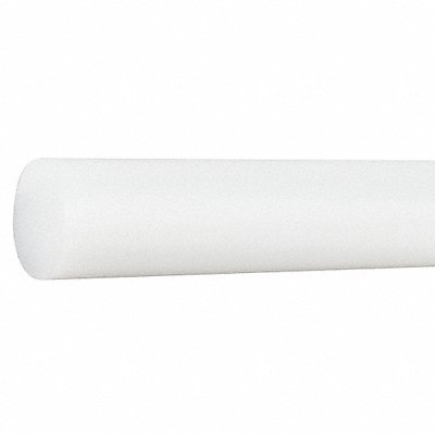PlasticRod HDPE 1/2 Dia 8ftL Off-White