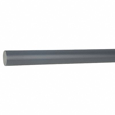 K6814 PlasticRod PVC Type 1 3/8 Dia 8ftL Gray