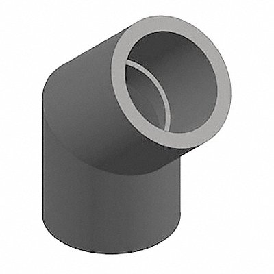 45 Elbow 8 in Schedule 80 Socket Gray