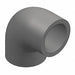 90 Elbow 3/8 in FNPT Schedule 80 Gray