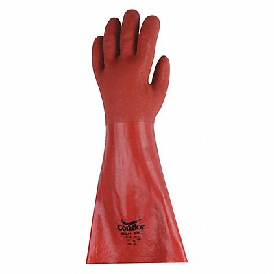 Chem Resist Glove PVC 12 In L Red PR